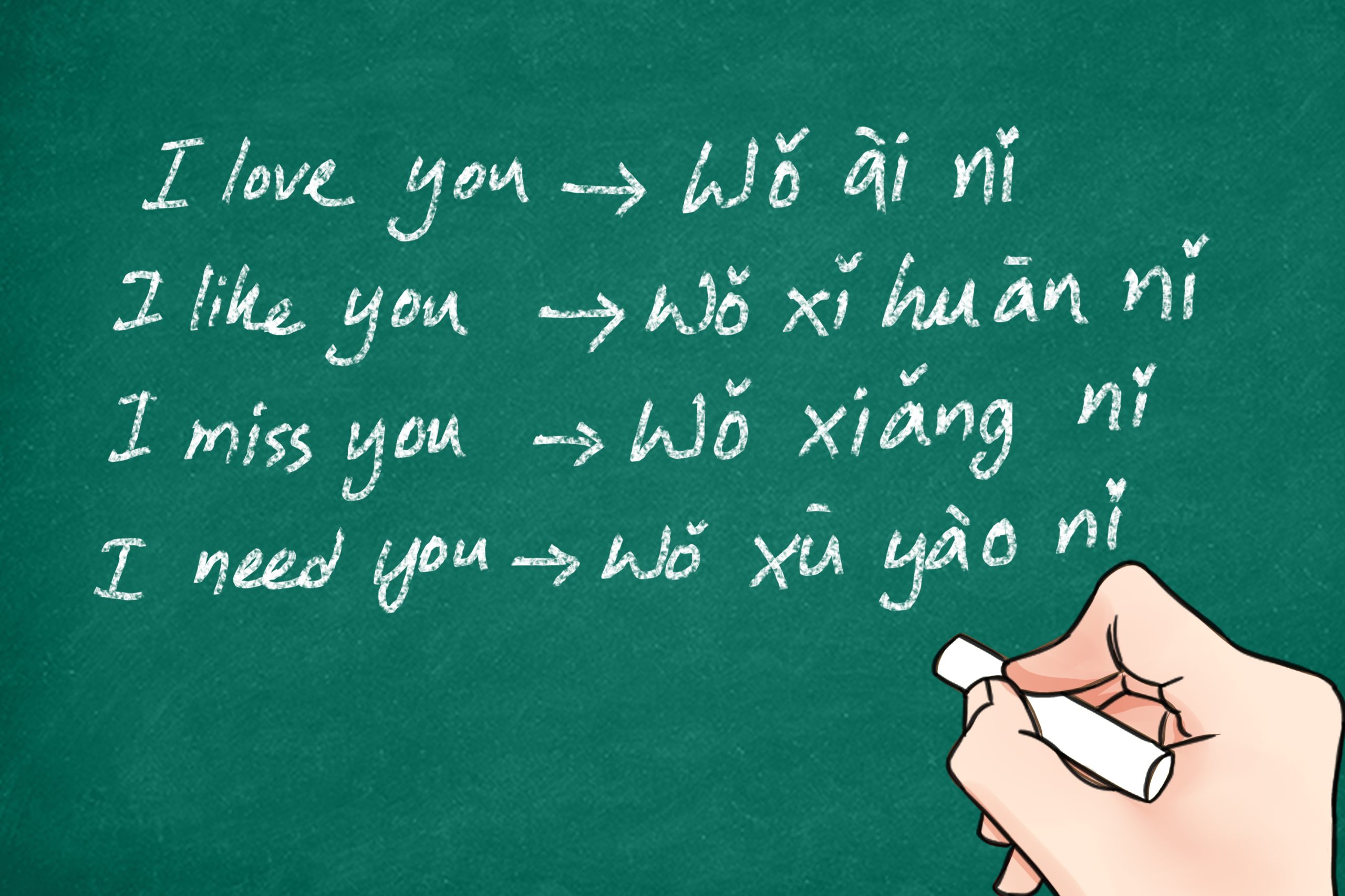 Como dizer “eu sinto sua falta” em chinês.
