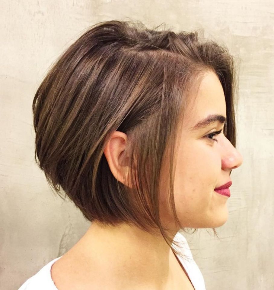12 best Off-Center Parted Blunt Cut Bob for 2024 2