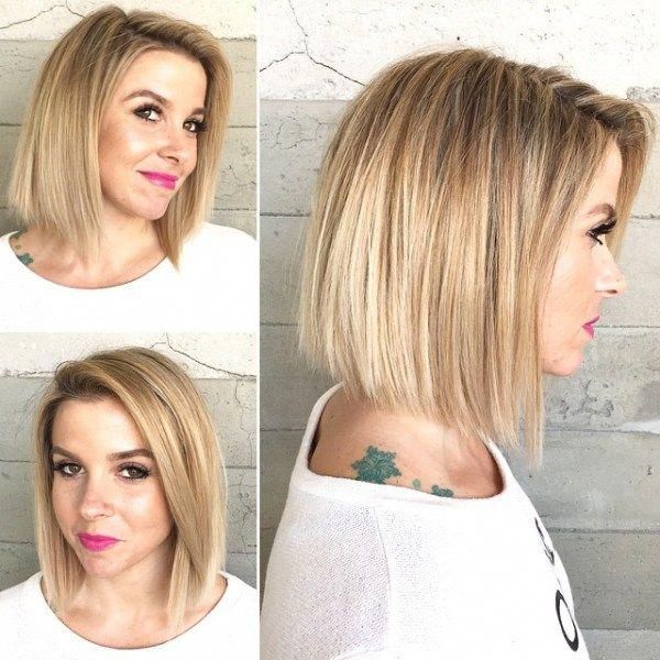 12 best Off-Center Parted Blunt Cut Bob for 2024 4