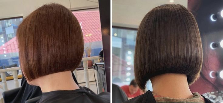 12 best Off-Center Parted Blunt Cut Bob for 2024 5