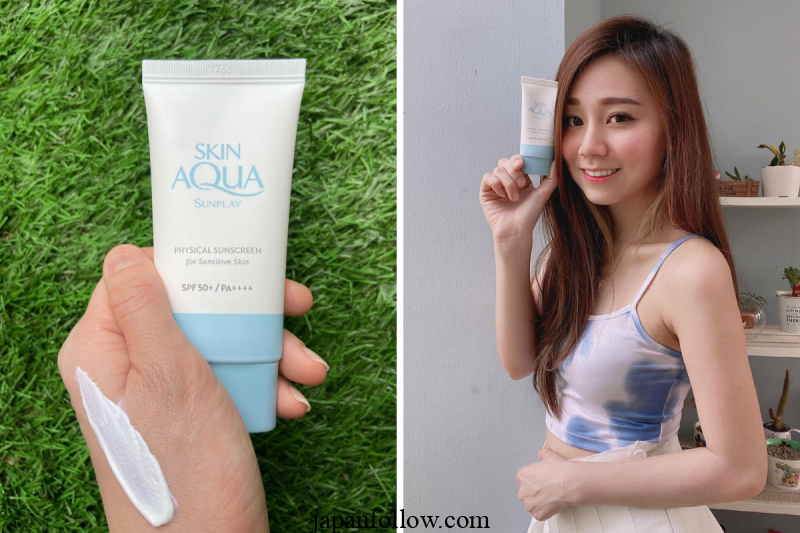 Skin Aqua Mint Green Sunscreen SPF50+ PA++++ 80 g 4