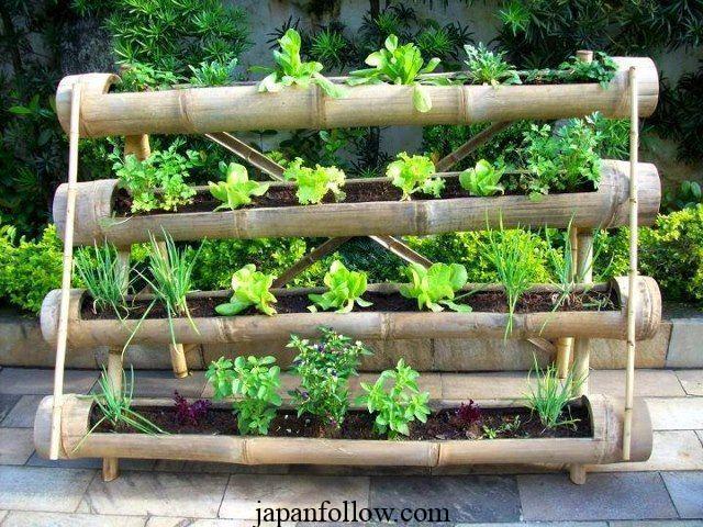 Bamboo plant supports for gardens and raised beds 2